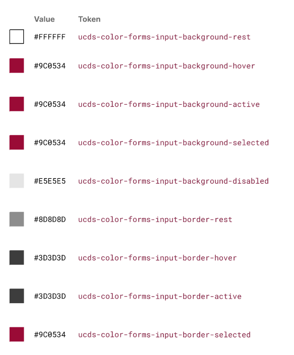 UCalgary colour tokens