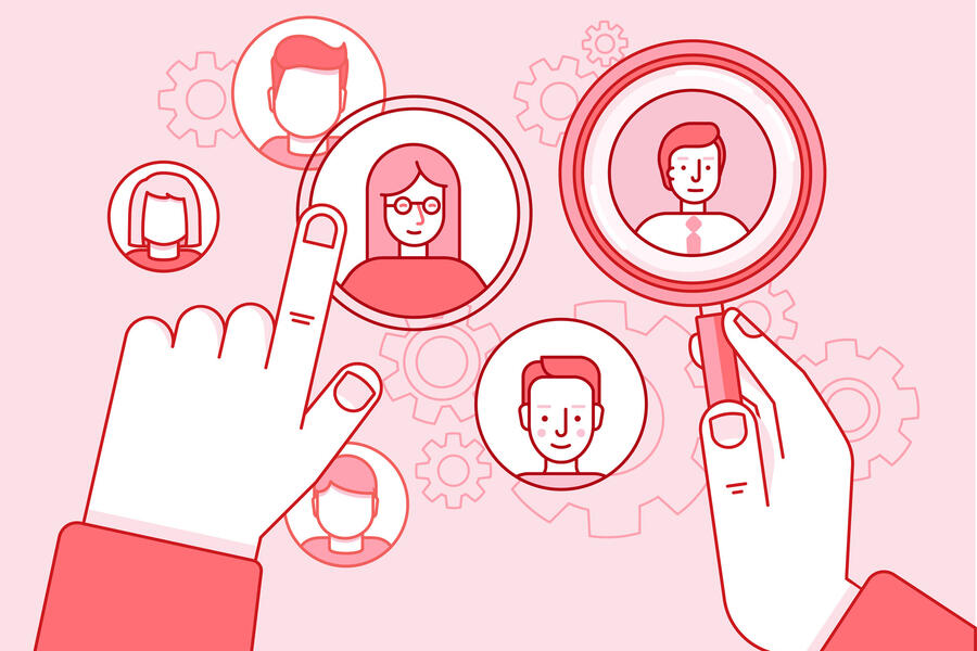 people in a network graphic